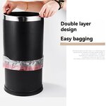 Plastic Trash Bin Manufacturer - Guest Room Round Double-Layer - Durable