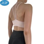 Sports Bra Manufacturer - Women Gym Tops Elastic Straps V Back