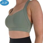 Sports Bra Manufacturer - Women Gym Tops Elastic Straps V Back