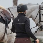 Half Zip Sweatshirt Manufacturer - Custom 84% Polyester 16% Spandex Fabric Women Riding Tops