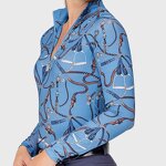 Horse Riding Shirts Manufacturer - Custom High End Lady Base Layer Long Sleeve Belts Printed 1/4 Zip Sun Shirt