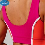 Sports Bra Manufacturer - Custom Women High Quality Panel Design Hunter with Removable Padding Yoga Top