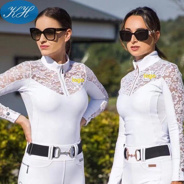 Equestrian Competition Shirt Manufacturer - Custom High End Women Lace