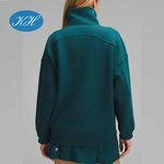 Half Zipper Sweatshirt Manufacturer - Custom Over Size Fit Thick Fleece Winter High Collar Hoodie