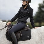 Half Zip Sweatshirt Manufacturer - Custom 84% Polyester 16% Spandex Fabric Women Riding Tops