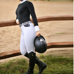 Horse Riding Shirt Manufacturer - Custom Your Own Logo on Lady Base Layer Quick Dry Polo Equestrian