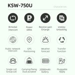 Walkie Talkie Manufacturer - KSUT 750U 80W High Power Two Way Radio UHF 50KM GPS