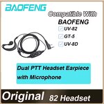 Headset Manufacturer - UV-82 Dual PTT Headset Earpiece Earphone for UV-82 Series