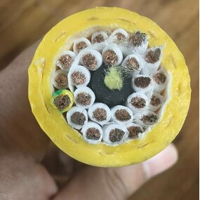 Low Voltage PUR Crane Cable Manufacturer - 0.6/1kV Copper Conductor TPE Insulation PUR Sheath PUR-HF-J Reeling