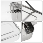 Bento Manufacturer - Beautiful 304 Stainless Steel Insulated Thermal Stackable Airtight Keep Food Hot Container Tiffin Box for Adults Office