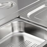 Food Pan Sets Manufacturer - Restaurant Hotel with Lid for Food Storage Steam Warmer Stainless Steel Prep Long 1/1 Perforated GN Pan