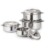 Casserole Set Manufacturer - Ollas De Acero Kitchenware 4 Pcs Stainless Steel Insulated Casserole Pot Food Warmer Containers Set