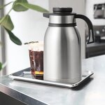 Stainless Steel Flasks Manufacturer - Home & Hotel High Quality Custom Logo Vacuum Double Walled 2.5L Kettle for Hot Coffee Tea