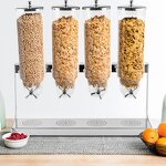 Cereal Dispenser Manufacturer - Christmas Hotel Double/Triple Round Rotating Bulk Muesli Oats Dry Food Storage