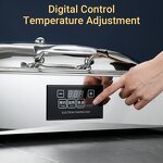 Electric Chafing Dish Manufacturer - Luxury 9L Chaffing Buffet Serving Hydraulics Glass Lid