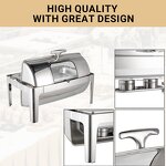 Chafing Dishes Manufacturer - 9 Liter Silver Food Warmer High Quality Chef Buffet Set for Hotel Catering