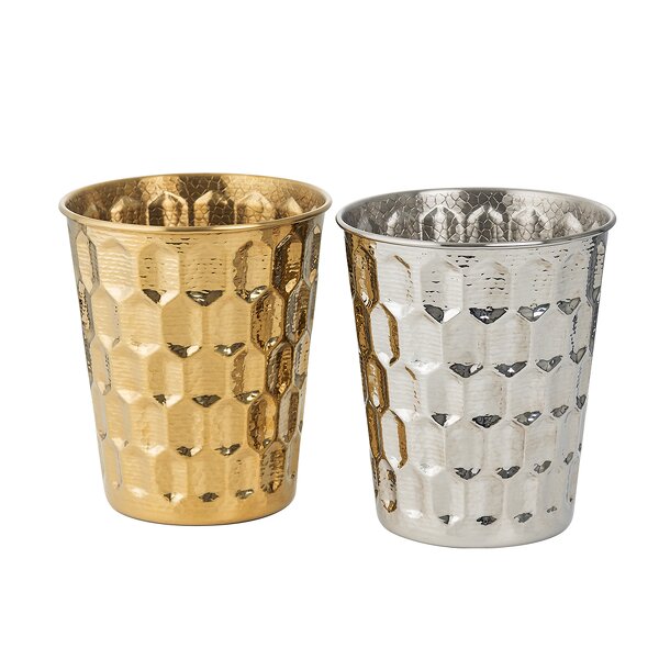 Ice Bucket Set Manufacturer - Gold Silver Octagon Design Ice Cube Artificial Stainless Steel Metal Beverages Tubs
