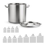 Soup Stockpot Manufacturer - Stainless Steel Cooking 3 Ply Clad Induction with Lid Home Stock Kitchen Cooker Set
