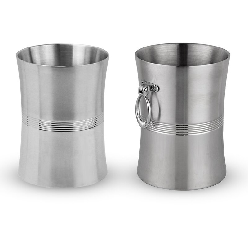 Wine Ice Bucket Manufacturer - Silver Stainless Steel Custom Champagne with Vintage Hotel Restaurant Serving Equipment 1 and 3 Liters