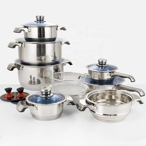 Cookware Set Manufacturer - 14 PCS China Manufacturer Wholesale Custom Home Premium Soup Pot Set Kitchen Cooking Pot