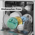 Plate Manufacturer - Nature Pure Titanium 3 Compartments Anti-Bacteria Home Kid Food Lightweight Durable Children Dinnerware Health