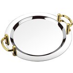 Serving Tray Manufacturer - Stainless Steel Oval Mirror Polished with Double Handles for Hotel Restaurant Supplies