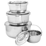 Hot Pot Set Manufacturer - Bulk Wholesale Large Capacity Soup Pot Stainless Steel Cooking Pot Set with Handle