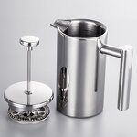 French Press Coffee Maker Manufacturer - Stainless Steel Double-Wall Insulated Coffee Pot Espresso Coffee Manual Barista Tools