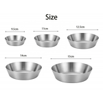 Seasoning Plate Manufacturer - Korean Style 304 Stainless Steel Round Sushi Dip Bowl Condiment Tray Silver Sauce Plate