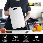 Cutting Board Manufacturer - 3 Pieces 100% Pure Titanium Double Sided Antibacterial Mini Chopping Blocks Set for Kitchen Gadgets