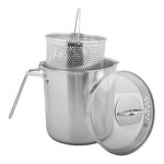 Cooking Pot Set Manufacturer - 3pcs Asparagus Pot With Mesh Basket for Hotel Restaurant Supplies