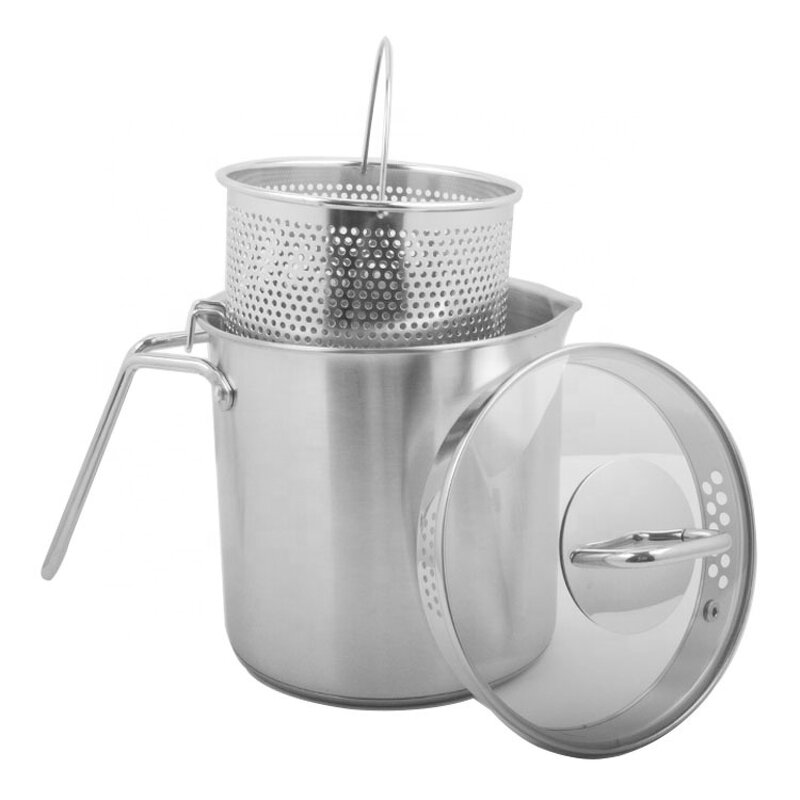 Cooking Pot Set Manufacturer - 3pcs Asparagus Pot With Mesh Basket for Hotel Restaurant Supplies