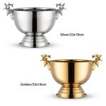 Ice Bucket Manufacturer - Hot Sale Customized Silver Gold Deer Luxury Big Size Stainless Steel Wine Cooler Beer & Wine