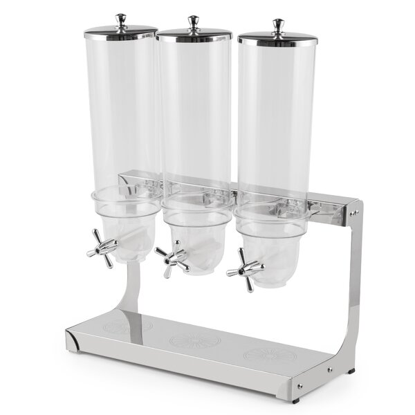 Cereal Dispenser Manufacturer - Christmas Hotel Double/Triple Round Rotating Bulk Muesli Oats Dry Food Storage