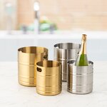 Ice Bucket Manufacturer - Red and Silver Gold Luxury Champagne with Handle Ice Cube Stainless Steel Metal Beverage Tub