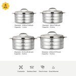 Casserole Manufacturer - 4 PCS Multiple Size Insulated Food Warmer Keeper with Stainless Steel Locker Portable Soup Rice Container