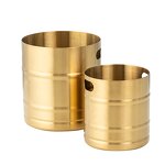 Ice Bucket Manufacturer - Red and Silver Gold Luxury Champagne with Handle Ice Cube Stainless Steel Metal Beverage Tub