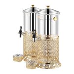 Juice Dispenser Manufacturer - Arabic Luxury Golden PC Barrel Beverage Drinks for Hotel Wedding Commercial