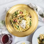 Dinnerware Plates Set Manufacturer - Unbreakable Gold Deep Plates for Soup Side Dish Serving for Pasta Juicy Food Preset Shallow Bowl