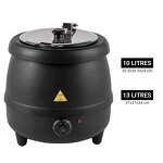 Soup Kettle Manufacturer - Hotel Buffet Rose Gold Black Industrial Heating Electric Commercial Warmer Stove with Foot