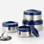Casserole Set Manufacturer - Ollas De Acero Kitchenware 4 Pcs Stainless Steel Insulated Casserole Pot Food Warmer Containers Set