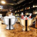 Ice Bucket Manufacturer - Hot Sale Customized Silver Gold Deer Luxury Big Size Stainless Steel Wine Cooler Beer & Wine