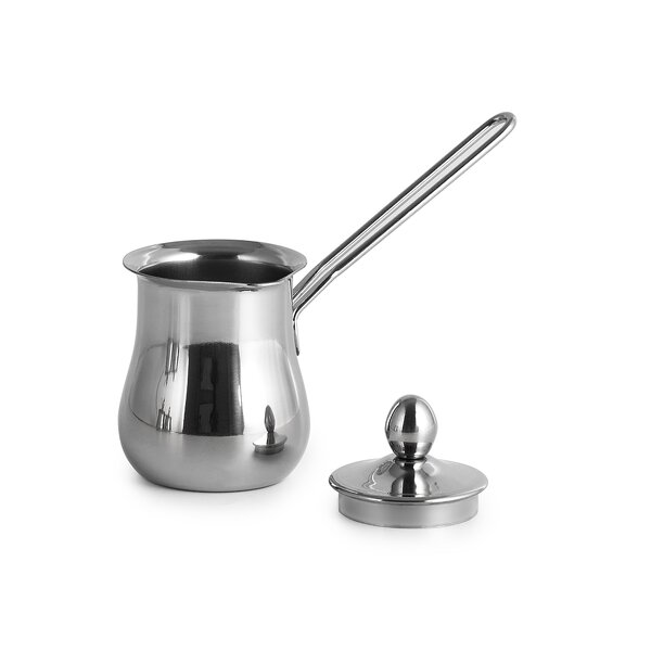 Turkish Coffee Pot Manufacturer - Modern Stainless Steel with Long Handle and lid Stove for Milk
