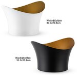 Ice Bucket Manufacturer - Factory Direct Luxury Gold Plated Antique Deer Handle Stainless Steel Metal Champagne Bowl