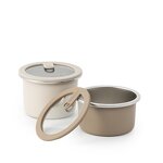 Food Storage Containers Manufacturer - Elegant Stainless Steel with Airtight Glass Lids Carry Out Silicone Reusable Packaging Round Jar