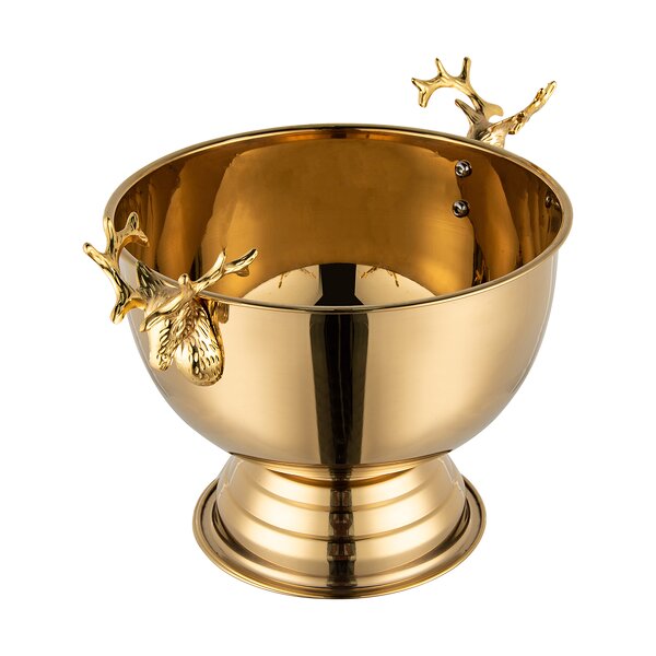 Ice Bucket Manufacturer - Hot Sale Customized Silver Gold Deer Luxury Big Size Stainless Steel Wine Cooler Beer & Wine
