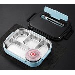 Lunch Box Manufacturer - Easy Clean BPA Free Adult Office Stainless Steel Leakproof Divided with 4/5 Compartment