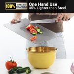 Cutting Board Manufacturer - 3 Pieces 100% Pure Titanium Double Sided Antibacterial Mini Chopping Blocks Set for Kitchen Gadgets