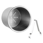 Ice Bucket Manufacturer - Silver Stainless Steel Ice Cubes with Lid Thongs and Separable Filter for Whiskey Wine champagne Double Wall
