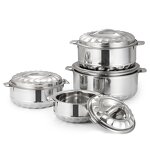 Casserole Manufacturer - 4 PCS Multiple Size Insulated Food Warmer Keeper with Stainless Steel Locker Portable Soup Rice Container
